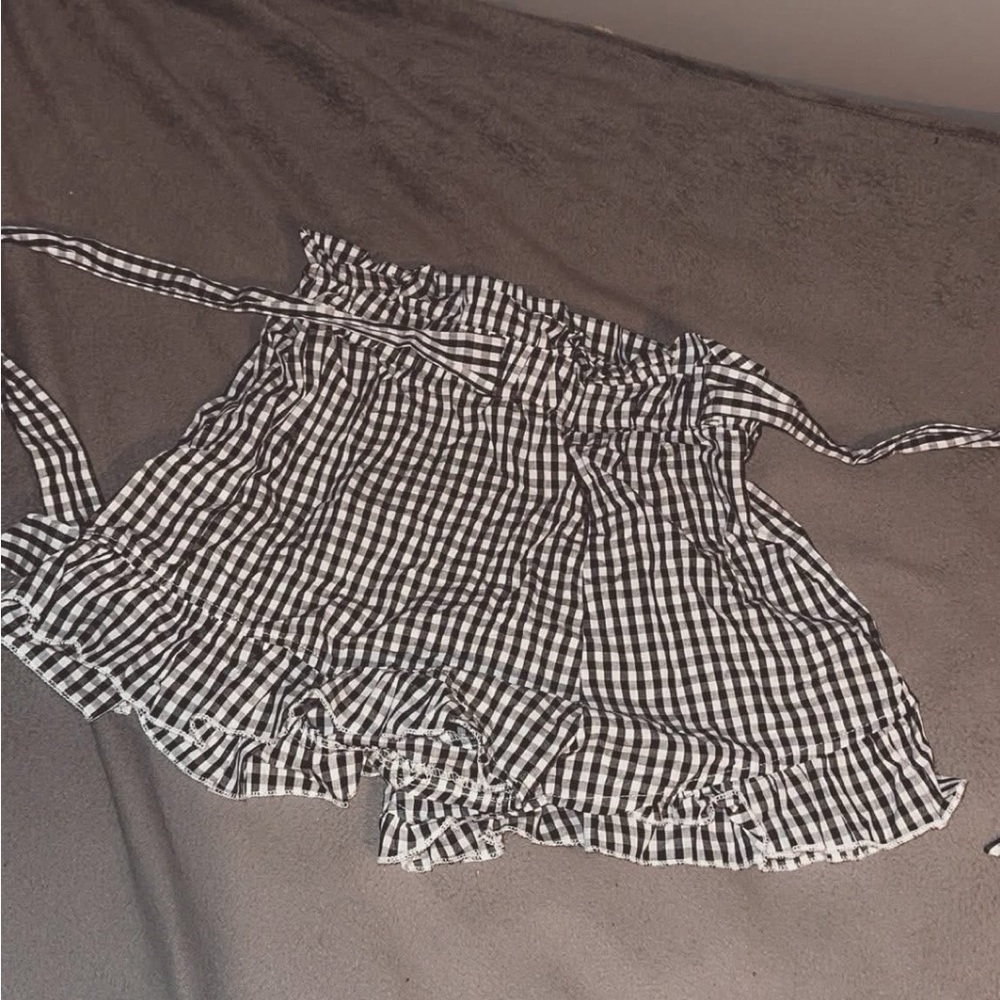 Black and White Gingham Skirt